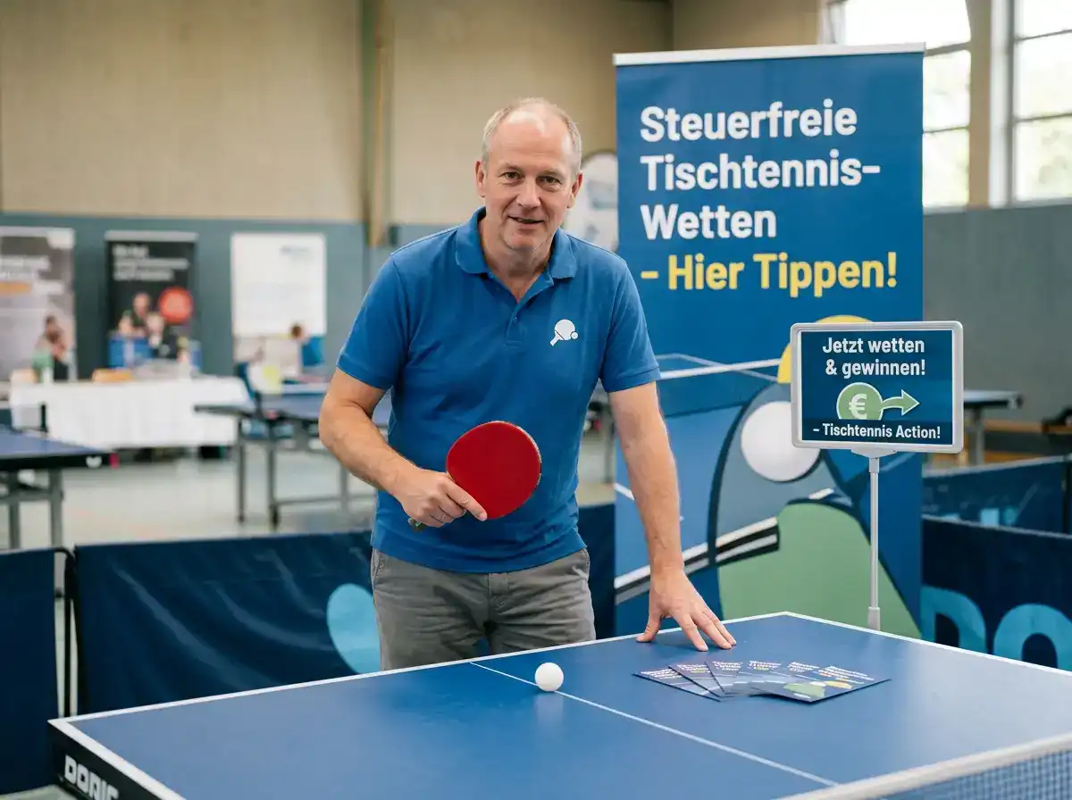 Anbieter wirbt mit steuerfreien Tischtennis-Wetten