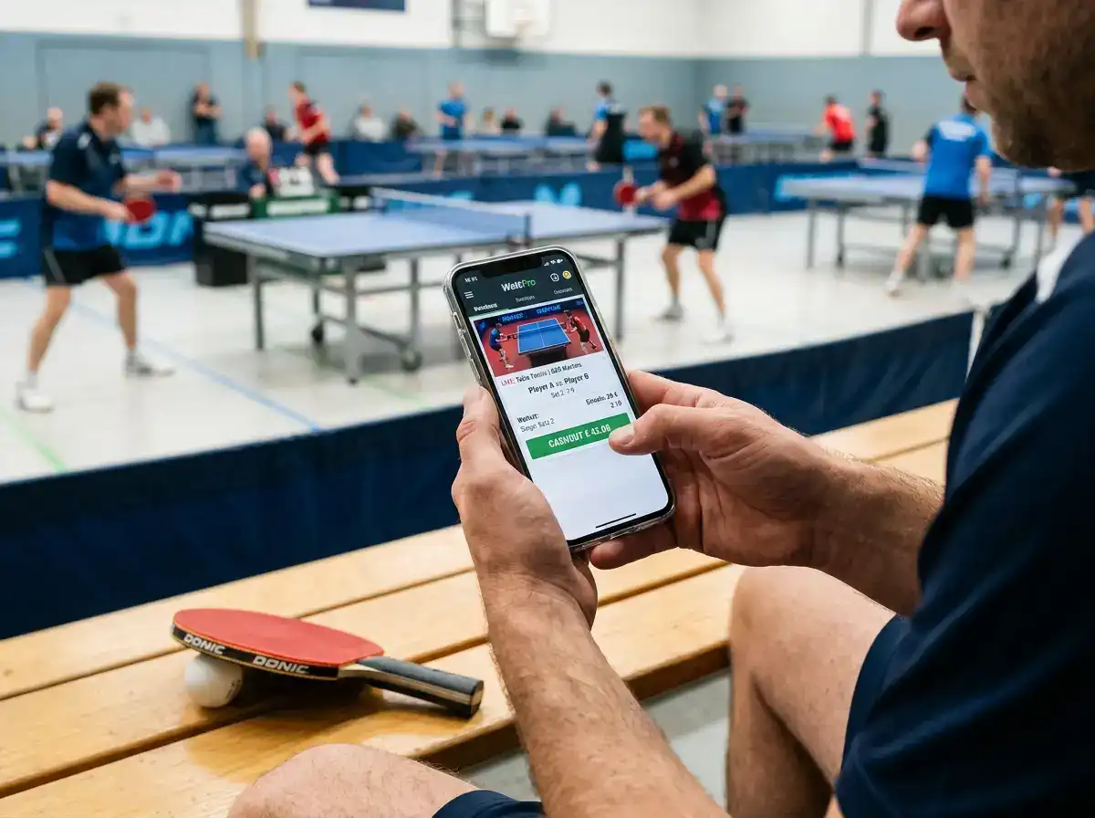 Cashout-Button in der Wett-App auf dem Smartphone