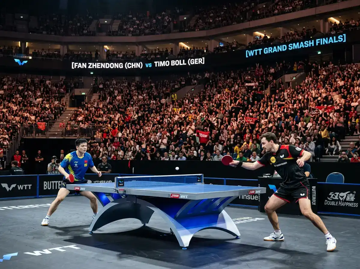 Volle Arena bei einem WTT-Grand-Smash-Großereignis