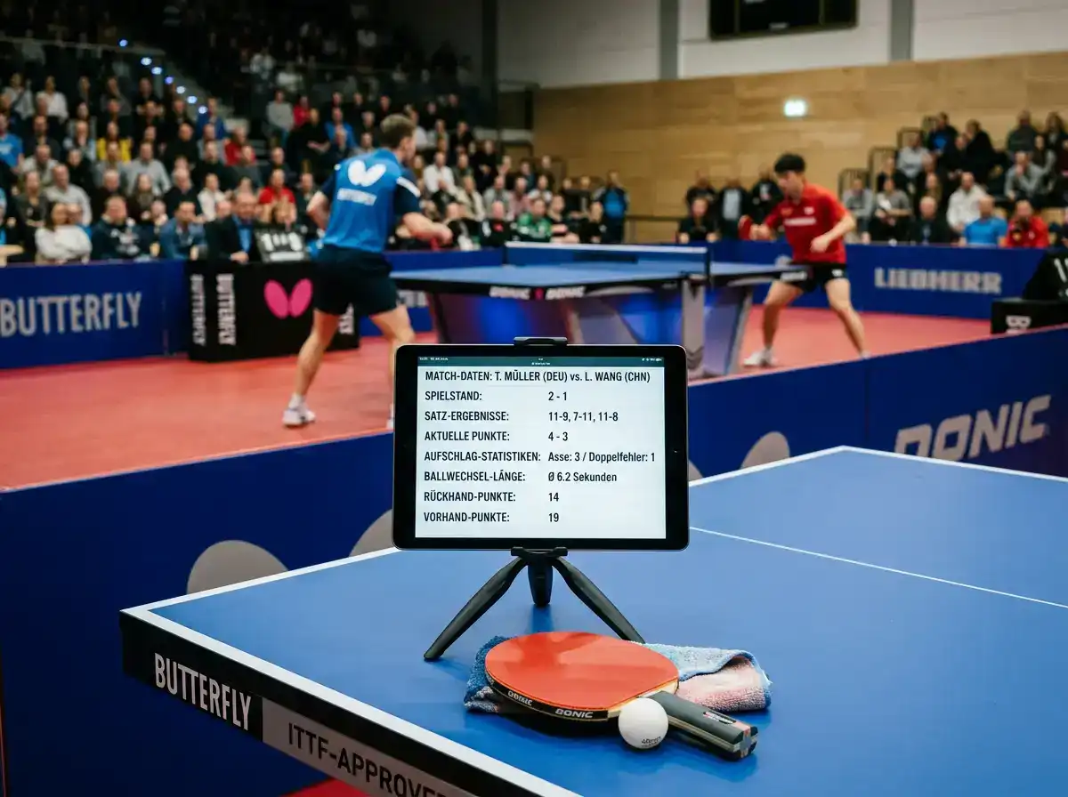 Zusätzliche Live-Daten und Statistiken zu einem Tischtennis-Match