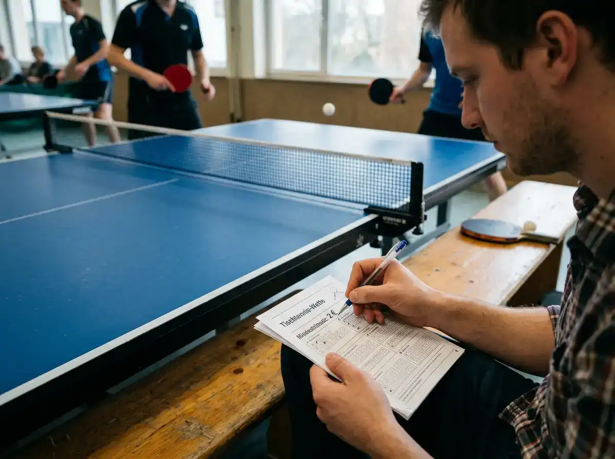Niedriger Mindesteinsatz pro Tischtennis-Wette auf dem Schein