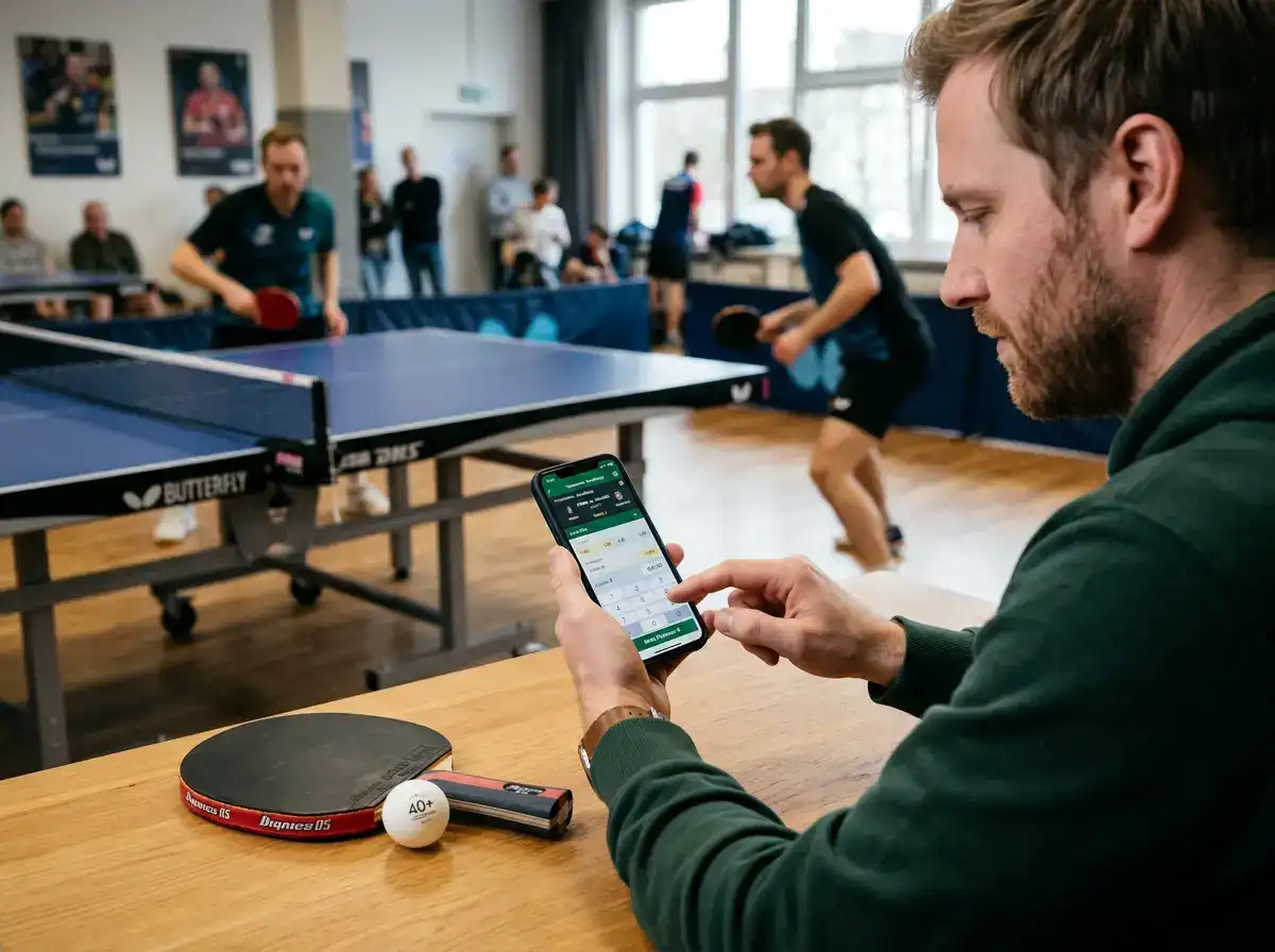 Schrittfolge beim Platzieren einer Online-Tischtennis-Wette