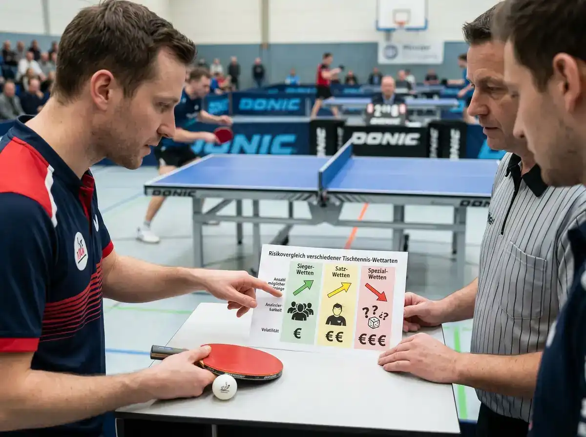 Vergleich des Risikos verschiedener Tischtennis-Wettarten