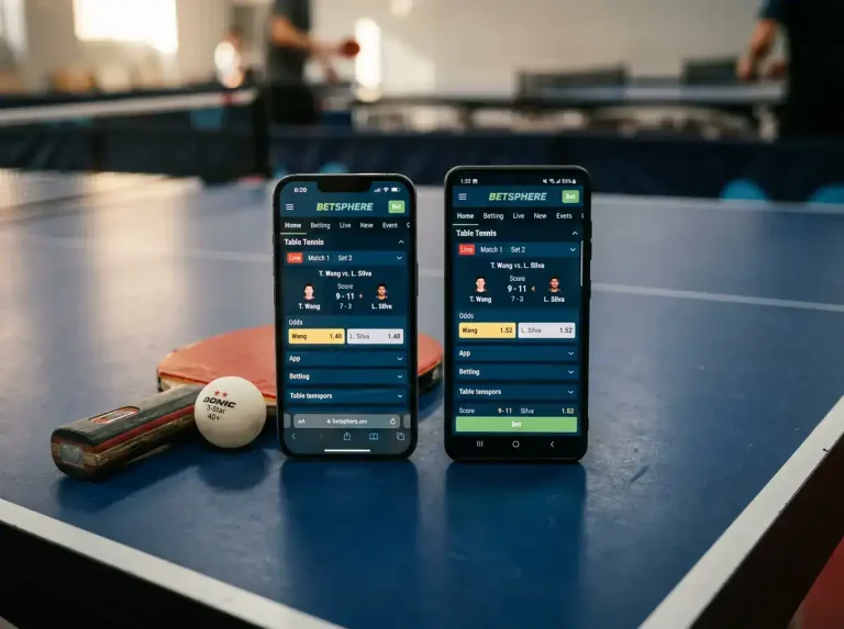 Tischtennis-Quoten zweier Anbieter im direkten Vergleich auf zwei Smartphone-Wett-Apps