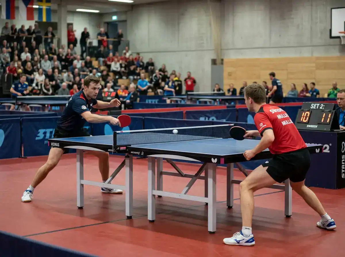 Enger Tischtennis-Satz bis elf Punkte, in dem die Matchdynamik in wenigen Ballwechseln kippt