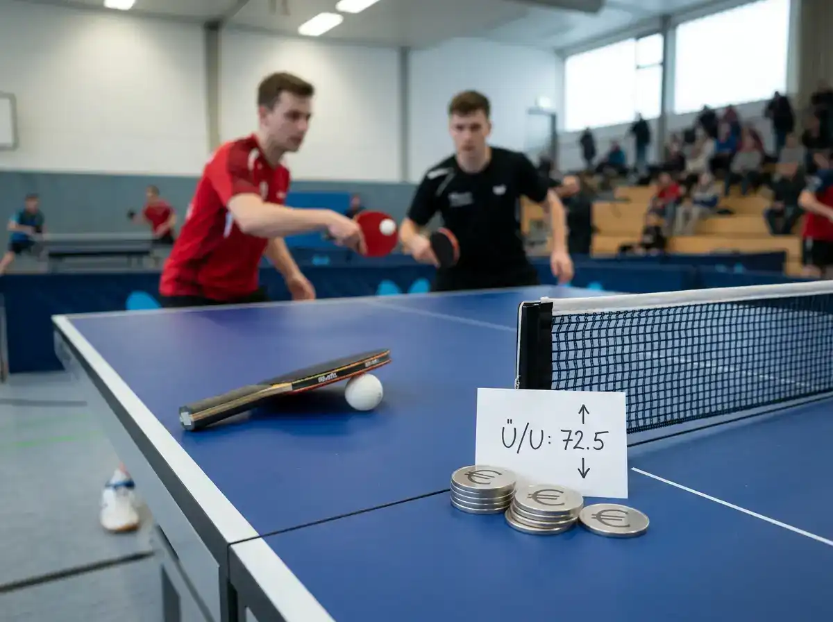 Über/Unter-Wette auf die Gesamtpunkte eines Tischtennis-Matches