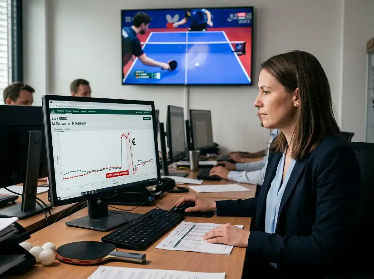 Verdächtige Quotenbewegung auf einem Monitoring-Bildschirm
