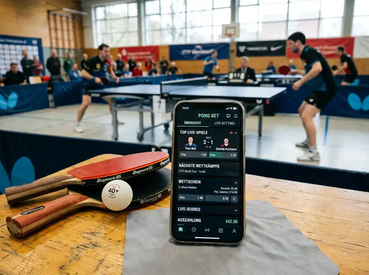 Übersicht der wichtigsten Funktionen einer Tischtennis-Wett-App